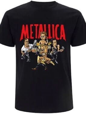METALLICA Load Chavez Cartoon T-Shirt Size XL New